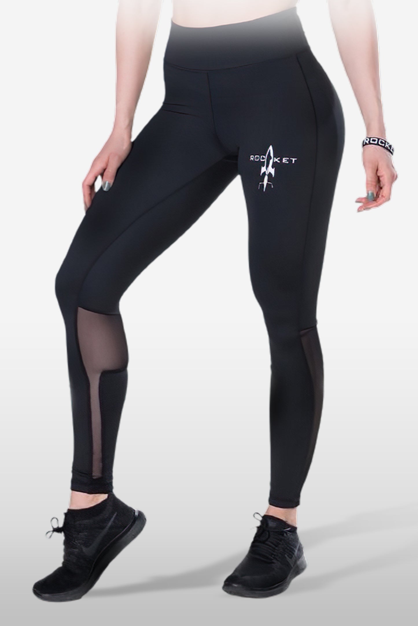 Women's Pro Art Mesh Leggings - Black (Plus Sizes Available)