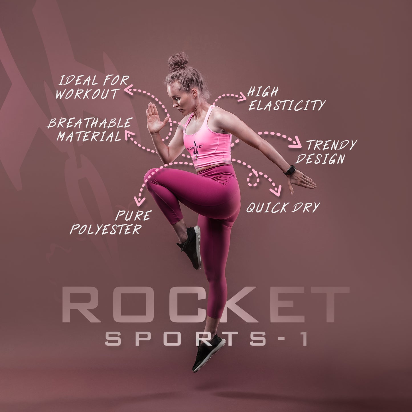 Women's High Performance Racer Tank Top (Black & Pink)