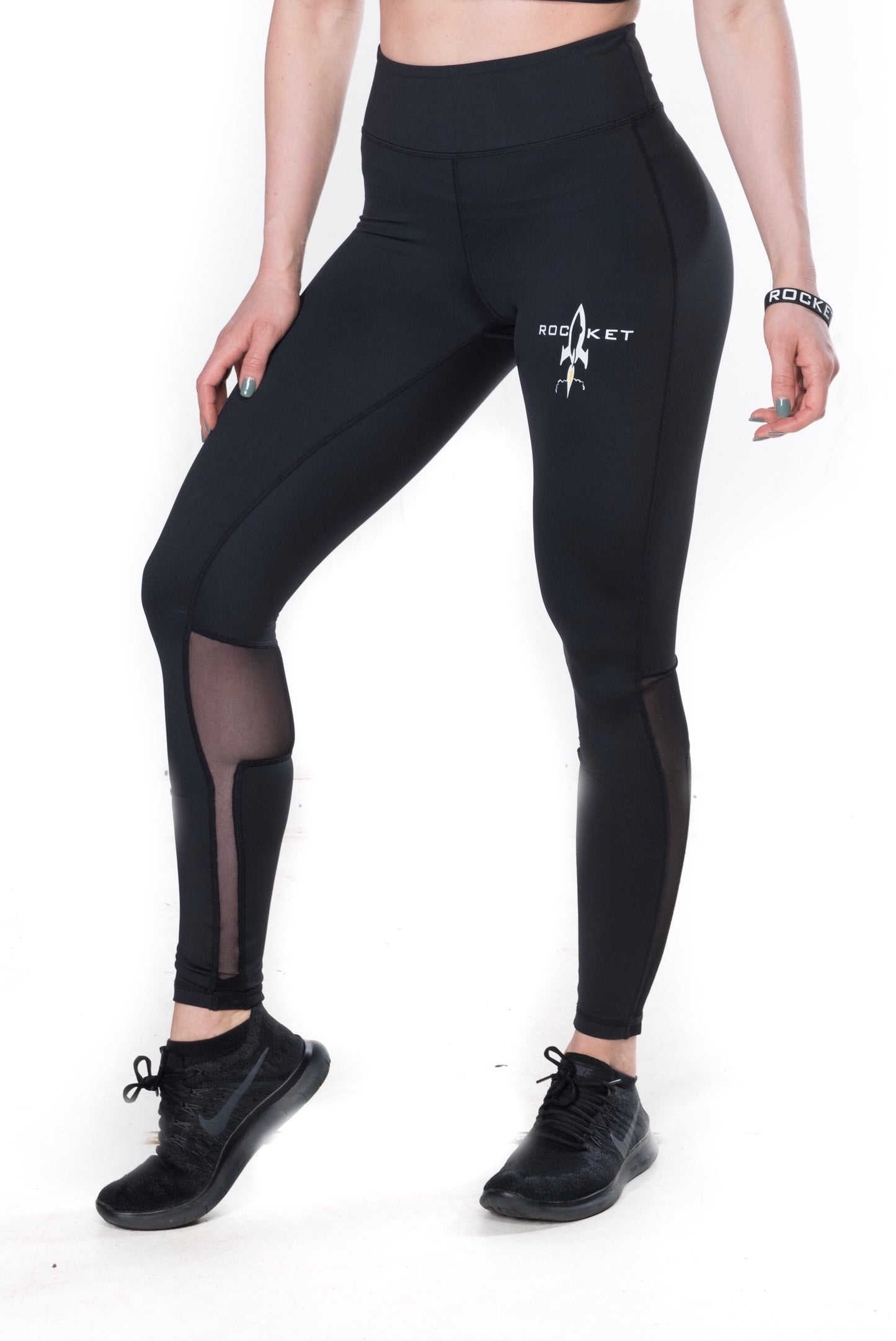 Women's Pro Art Mesh Leggings - Black (Plus Sizes Available)