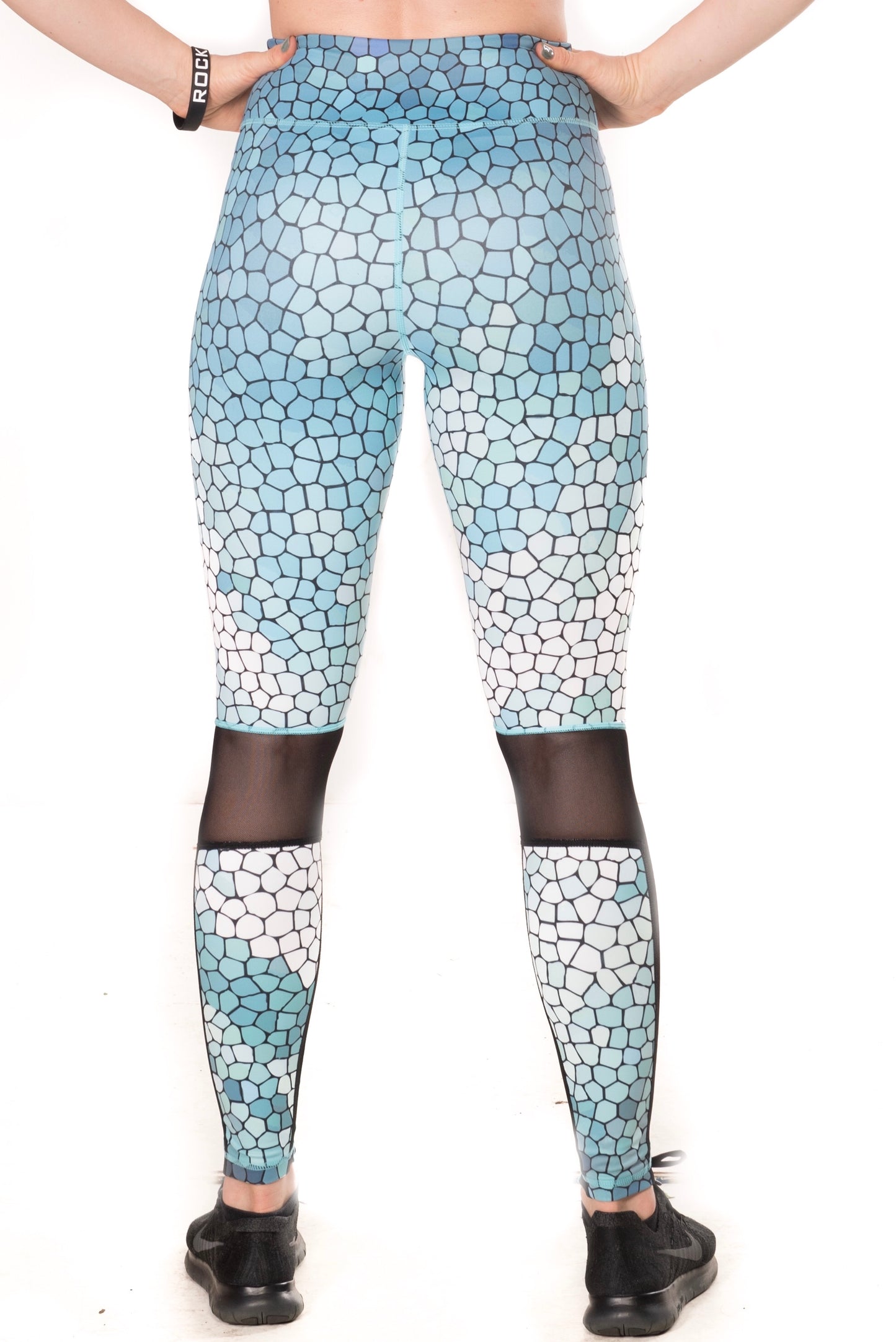 Women's Pro Art Mesh Leggings - Blue